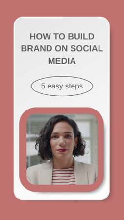 Template di design Suggerimenti essenziali per costruire il marchio sui social media Instagram Video Story