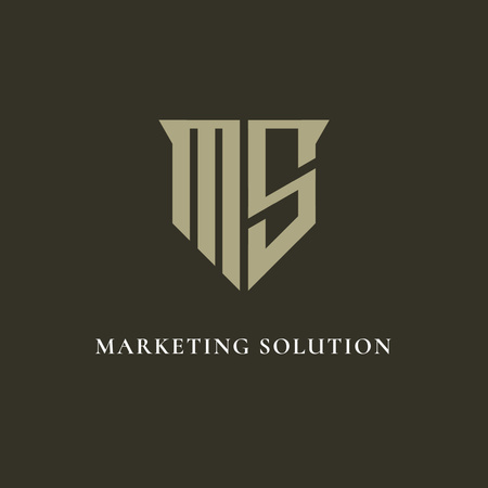 Modèle de visuel Création de logo de solution marketing - Logo