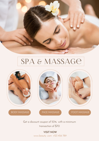 Massage Therapy Special Offer Poster Design Template