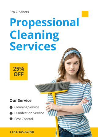 Professional Home Cleaning Flayer Design Template