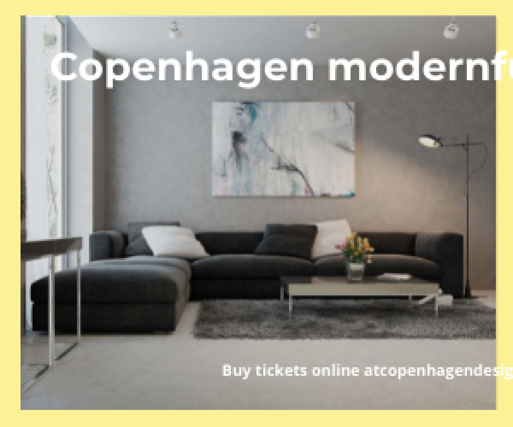 Copenhagen modern furniture design festival Medium Rectangle Tasarım Şablonu