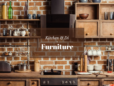 Platilla de diseño Kitchen and dinning furniture Presentation