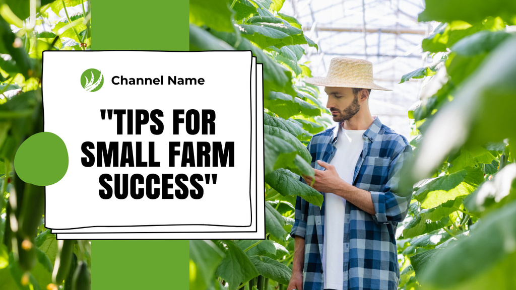 Tips for Small Farm's Success Youtube Thumbnail Modelo de Design