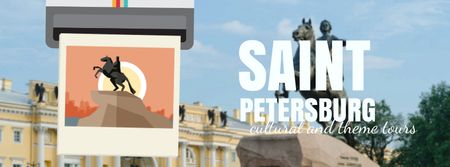Szablon projektu Saint Petersburg famous travelling spots Facebook Video cover