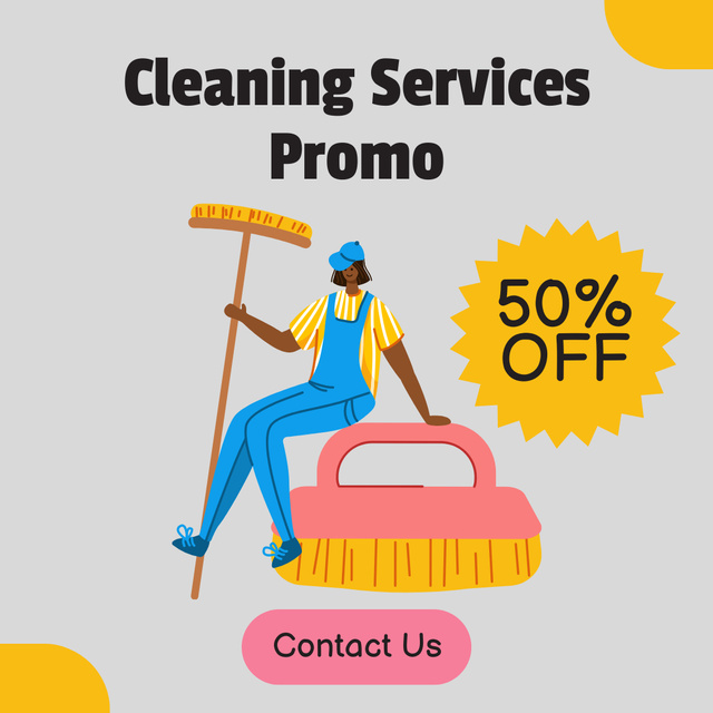 Cleaning Service Promotion Instagram Šablona návrhu
