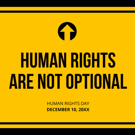 Modèle de visuel annonce de la journée des droits de l'homme - Instagram
