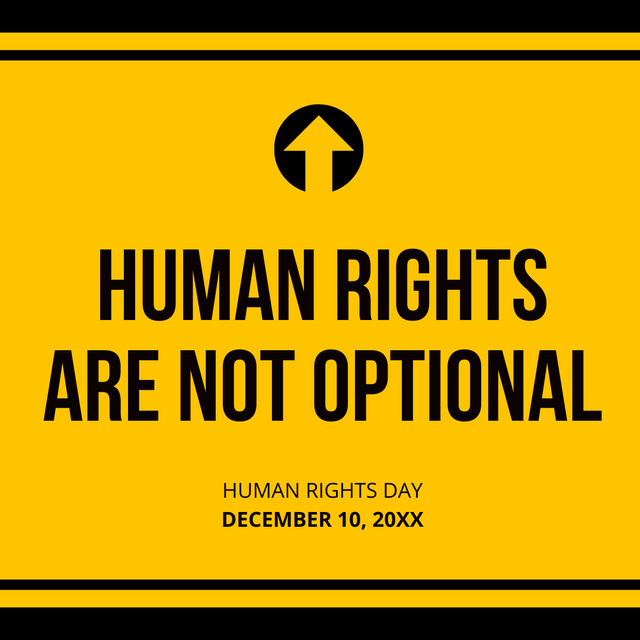 Designvorlage Human Rights Day Announcement für Instagram
