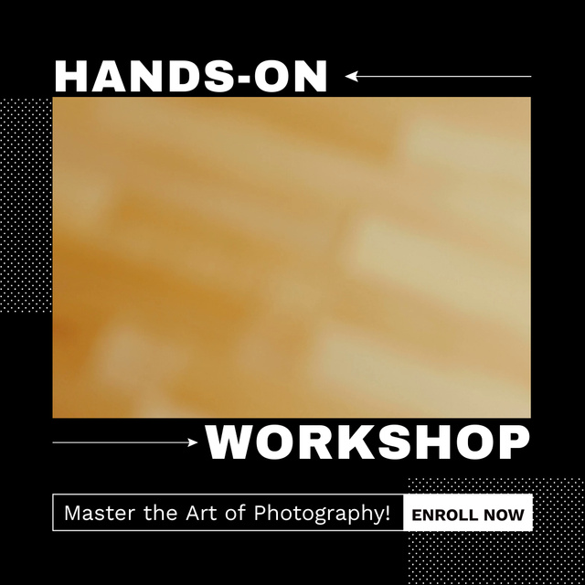 Plantilla de diseño de Promotion Of Photography Workshop From Professional Animated Post 