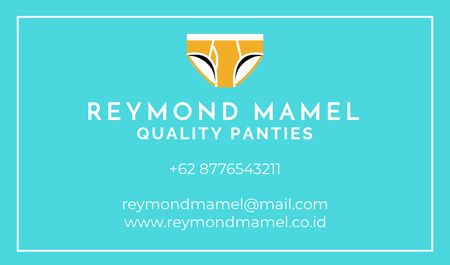 Quality Panties Offer Business card tervezősablon