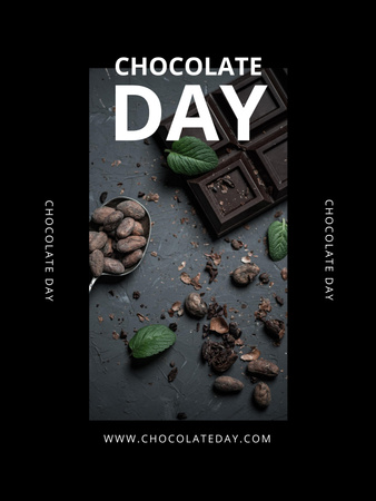 Chocolate Day Announcement With Nuts Poster US Design Template