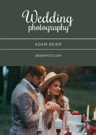 Wedding Photographer Services Postcard 5x7in Vertical Design Template