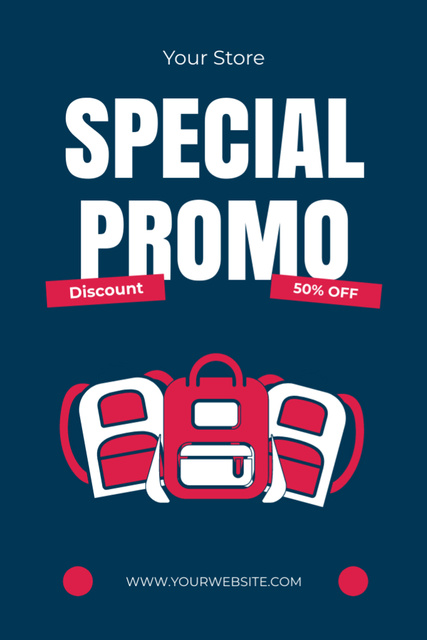 Special Promo of Backpacks Sale Tumblr Šablona návrhu