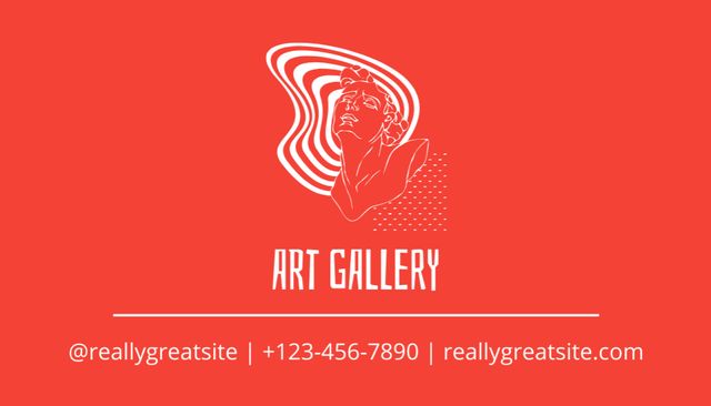 Modèle de visuel Thank You for Support the Art Galleries - Business Card US