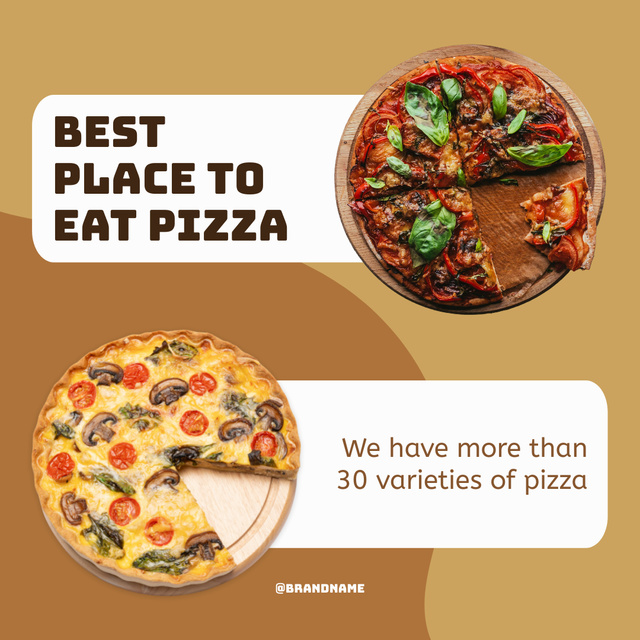 Ontwerpsjabloon van Instagram van Delicious Italian Pizzas Offer