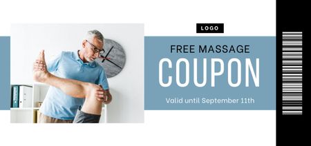 Designvorlage Free Sports Therapy Offer für Coupon Din Large