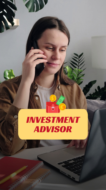 Experienced Investment Advisor Service With Stocks Trading TikTok Video Šablona návrhu