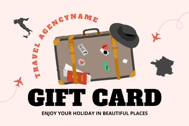 Modèle de visuel Offer of Holiday in Beautiful Places - Gift Certificate