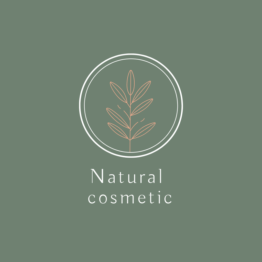 Natural cosmetic logo design Logoデザインテンプレート