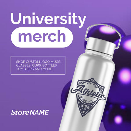 College Merch Offer Animated Post Design Template