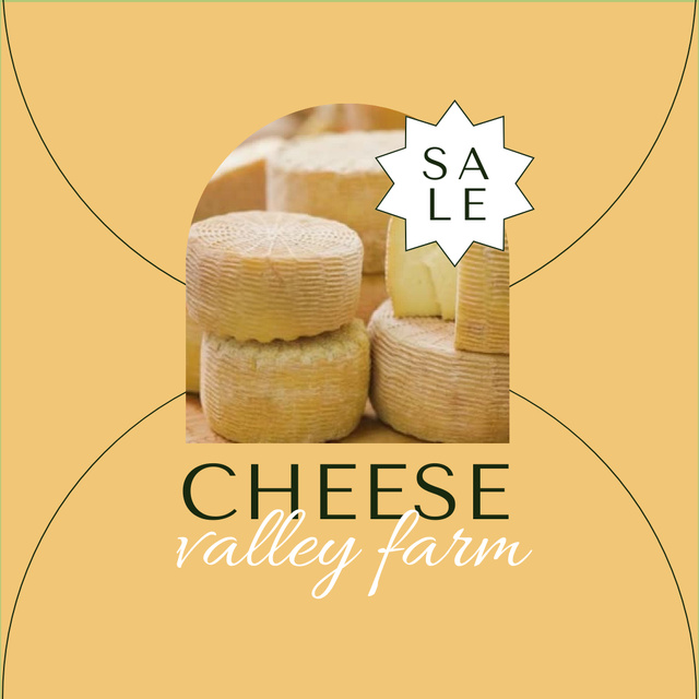 Farm Cheese Sale Animated Post Šablona návrhu