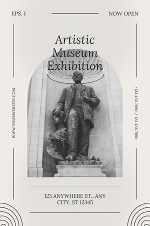 Platilla de diseño Museum Exhibition Ad Layout with Photo Pinterest