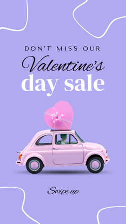 Platilla de diseño Valentine's Day Holiday Sale Instagram Video Story