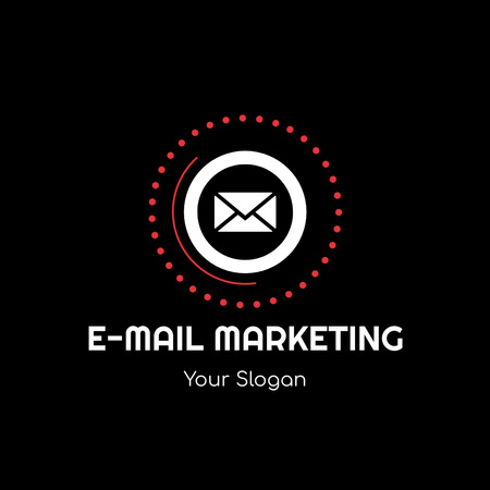 Creative E-Mail Marketing Agency Promotion With Slogan Animated Logo Design Template