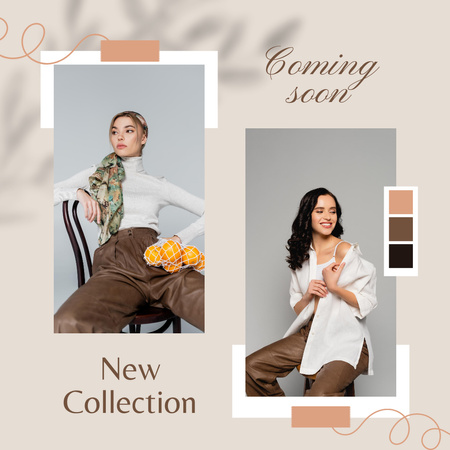 Collage of Modern Female Wear Collection Instagram Design Template