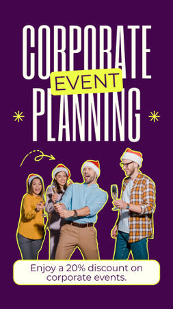 New Year's Corporate Event Planning Services for Companies Instagram Story Design Template