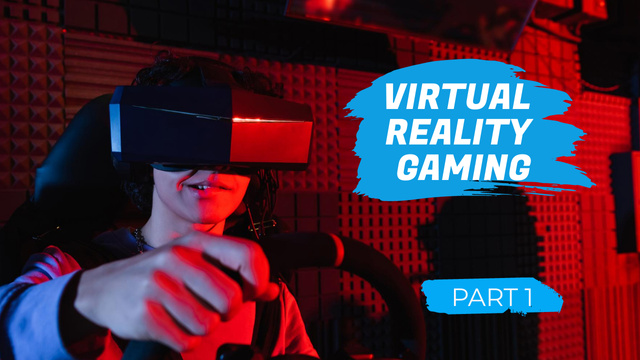 Futuristic Virtual Reality Gaming Video Episode Youtube Thumbnail tervezősablon