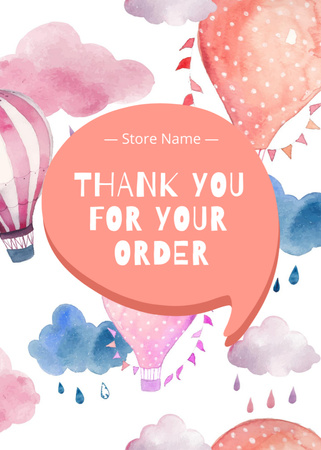 Template di design Delivery Message With Watercolor Bright Drawing Postcard 5x7in Vertical