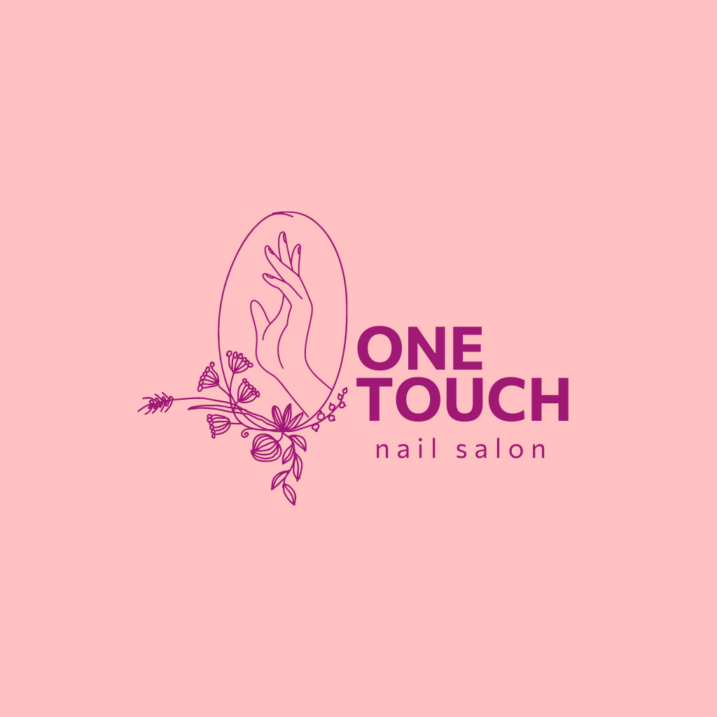 Ontwerpsjabloon van Logo van Nail Salon Emblem