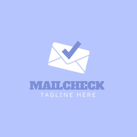 Mail Check Emblem Logo Design Template