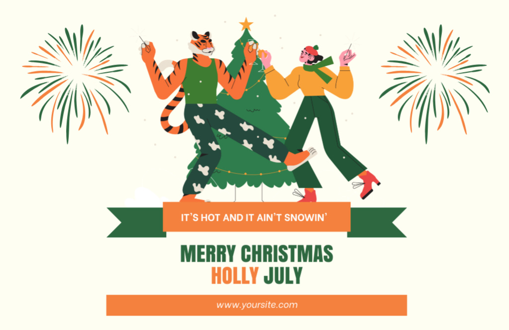 Modèle de visuel Christmas in July Celebration Offers - Flyer 5.5x8.5in Horizontal