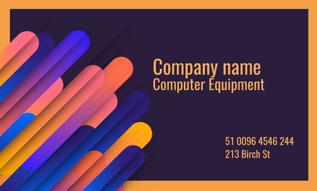Computer Equipment Company Information Offer Business Card 91x55mm Design Template