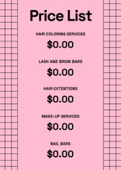 Beauty Salon Ad with Smiling Pink Haired Woman