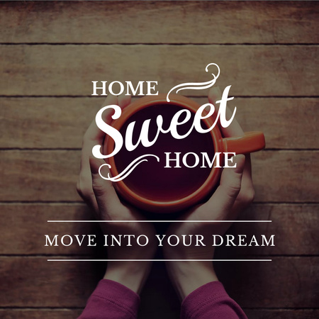 Quote About Home and Dreams Instagram Design Template