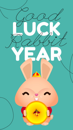 Ontwerpsjabloon van Instagram Video Story van Good Luck Wish voor Chinees Nieuwjaar