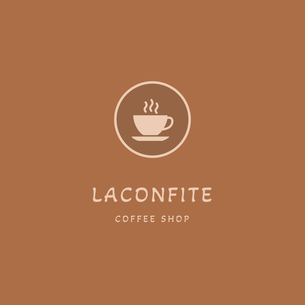 Coffee House Emblem with Cup of Coffee Logo – шаблон для дизайна