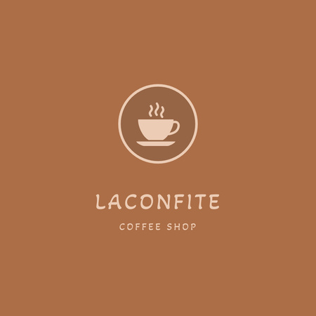 Plantilla de diseño de Emblema de la cafetería con taza de café Logo 
