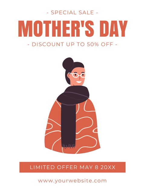 Ontwerpsjabloon van Poster US van Special Sale on Mother's Day with Discount