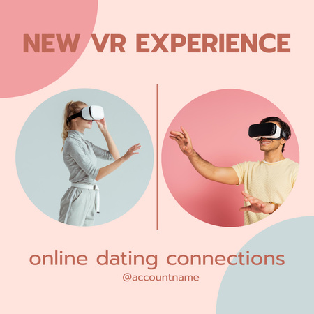 Virtual Dating for Lovesick Couples Instagram Modelo de Design