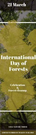 Plantilla de diseño de International Day of Forests Event Tall Trees Skyscraper 