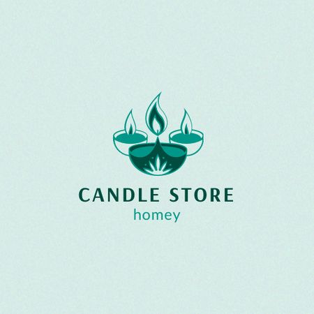 Candles Store Ad Logo tervezősablon