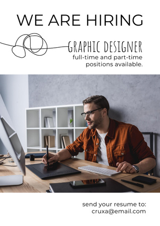 Graphic Designer Vacancy Ad Poster tervezősablon