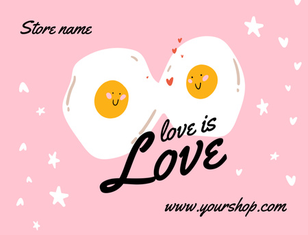 Designvorlage Cute Valentine's Day Holiday Greeting für Postcard 4.2x5.5in