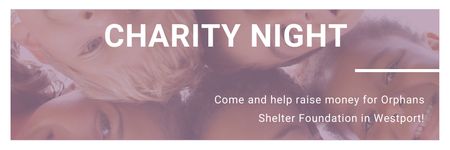 Corporate Charity Night Email header Design Template