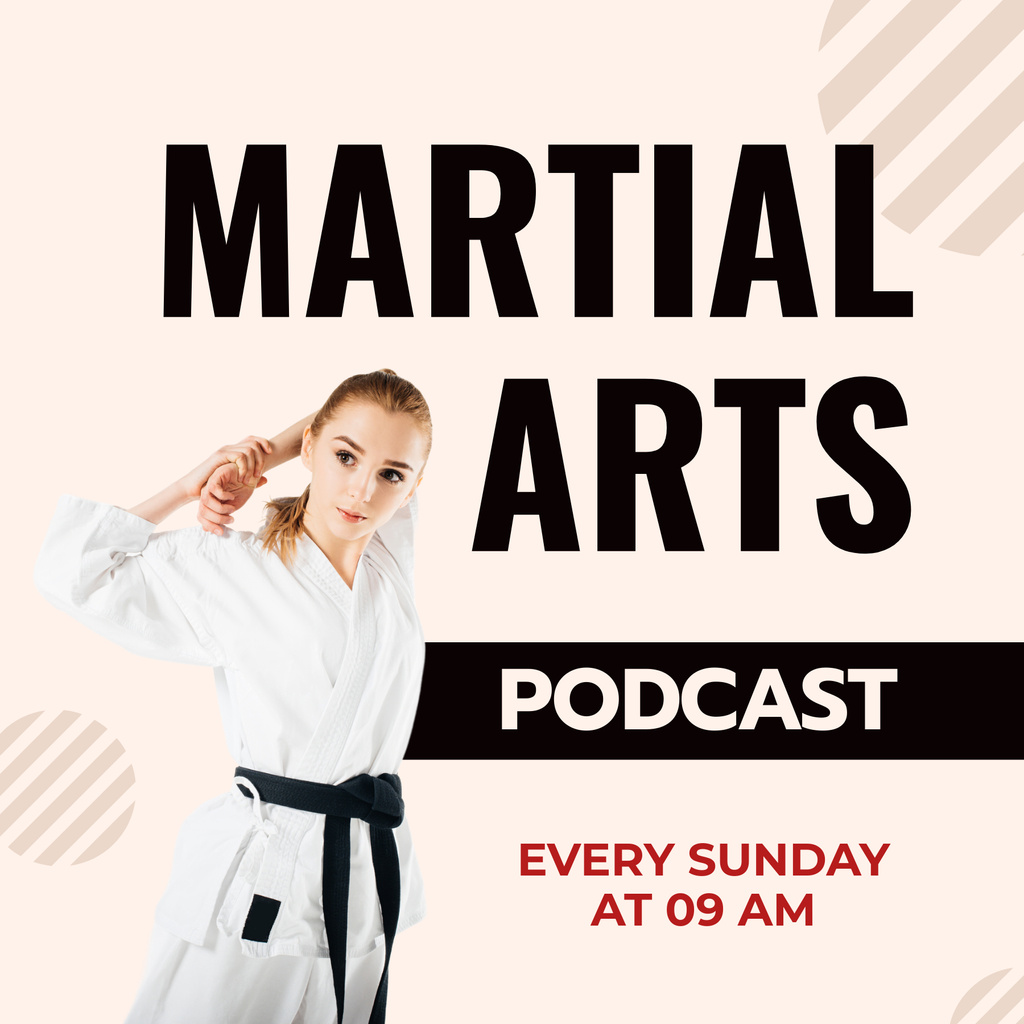 Martial arts Podcast Cover Πρότυπο σχεδίασης