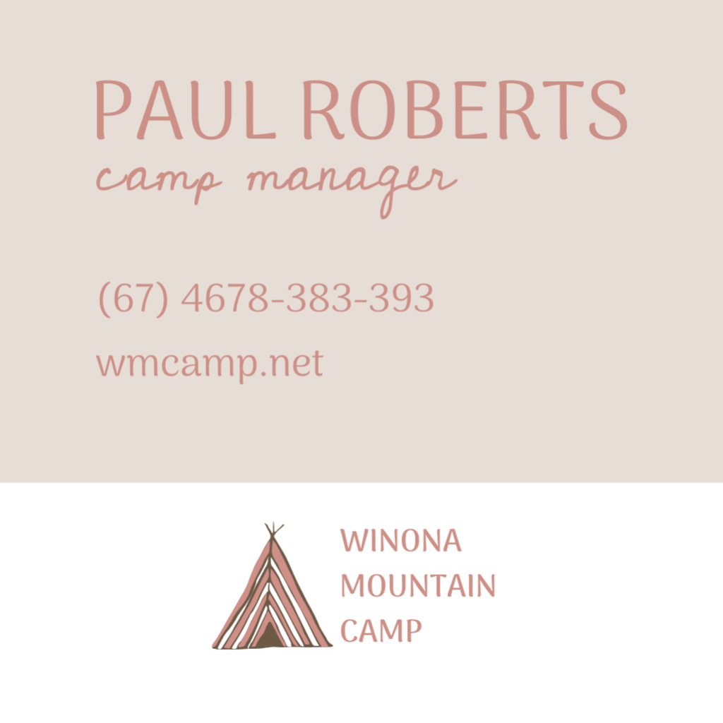 Camp Manager's Offer Square 65x65mm Design Template