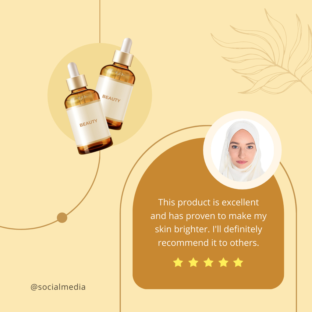 Client Testimonial for Beauty Product Instagram Design Template